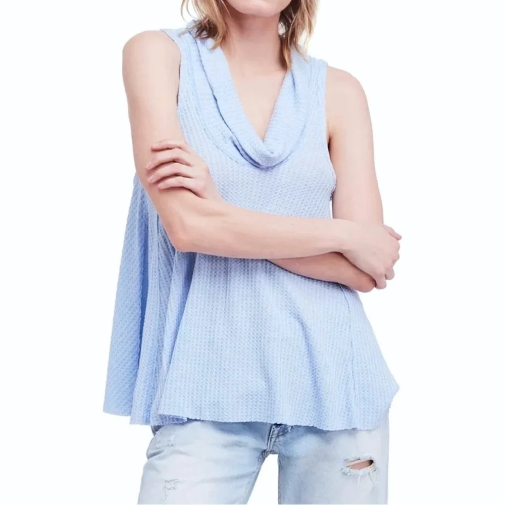 We The Free Swing It Cowl Neck Tunic Tanktop Boho Chic Fairy Lagenlook Oversized